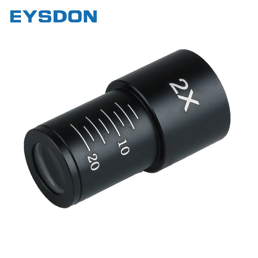 EYSDON Microscope 2X Barlow Lens For 23.2mm Mount Port Biological Microscope microscope objective lens