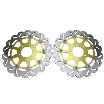 

LUCKMART Front Brake Rotors Disc and Pads Kit for Suzuki GSXR 600 750 2004-2005 / GSXR 1000 2004 Motorcycle Accessories Gold