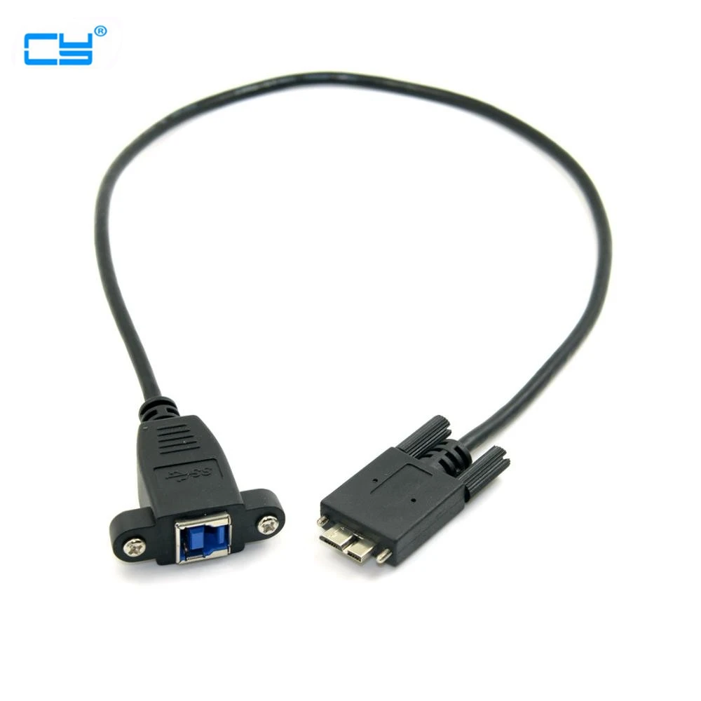 Micro USB3.0 A штекер с винтами для USB3.0 B задняя панель Удлинительный кабель