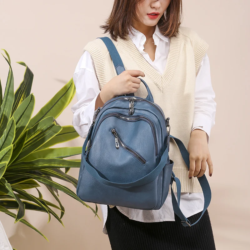 Fashion Women Backpack High Quality Youth Leather Backpacks for Teenage Girls Female School Shoulder Bag Bagpack mochila |