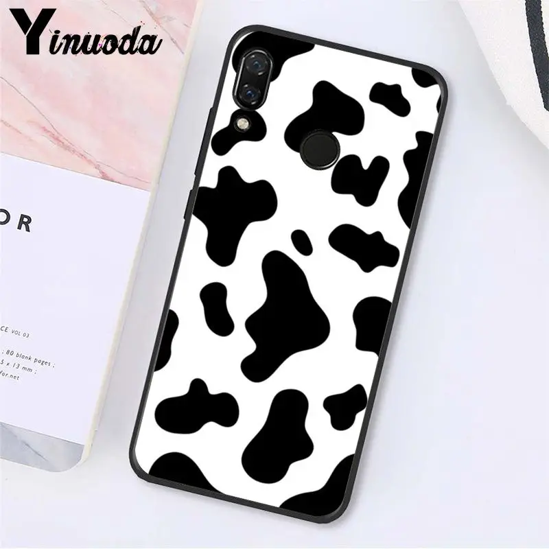 Yinuoda корова узор черный белый чехол для телефона для Xiaomi Redmi Note 7 5 4 Redmi 5plus 6A Note4 4X A2 A2lite