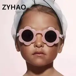 Новые модные детские солнцезащитные очки с цветами прозрачные желеобразные очки милые детские солнцезащитные очки детские для мальчиков