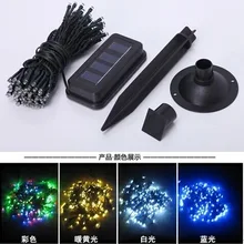 100 светодиодный светильник на солнечной батарее s, солнечный светильник s, Рождественский светильник s, праздничный светильник s, светильник на цепочке, светильник на ремне, светодиодный светильник