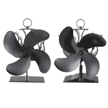 

4-Blade Heat Powered Stove Fan Eco-Friendly Fireplace Fan For Wood Log Burner Ultra-Quiet High Quality Quick Delivery New