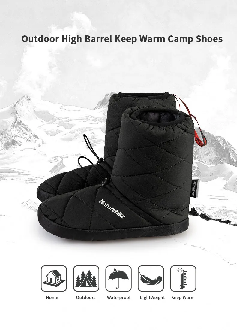 Naturehike обувь для походов теплая Уличная обувь 3M обувь из хлопка с высоким голенищем обувь для снежной погоды 5 ℃~-5 ℃ ветрозащитная походная обувь для катания на лыжах