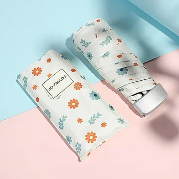 

Mini Pocket Sun Umbrella Portable Windproof Women Anti Uv Umbrella Foldable Flower Girls Guarda Chuva Clear Umbrella Rain AB50UB
