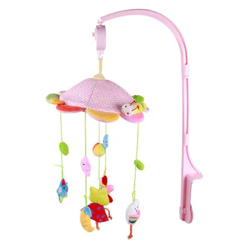 

0-12 months 60cm Baby Rattle Infant Toys Crib Mobile Bed Bell With Music And Sky Stars Projection Early Learning Kids Toy J11