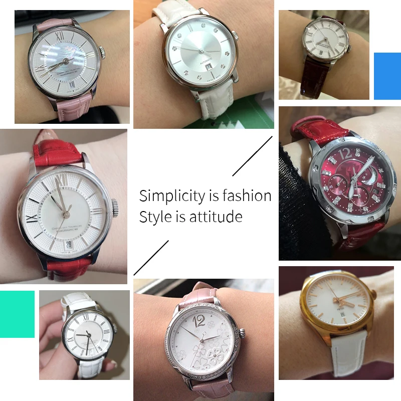 Женские ремешки для часов ремешок из телячьей кожи бренда Tissot 12/14/16/18/20/22 мм|brand watch