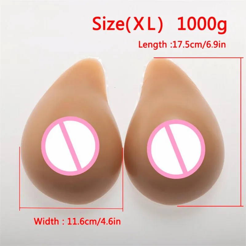 

2020 1000g Realistic Silicone Breast Forms Fake Boobs For Crossdresser Shemale Transgender Drag Queen Transvestite Mastectomy