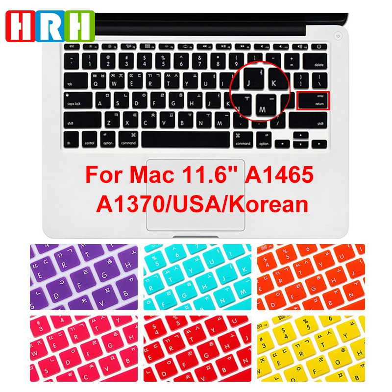 Корейская тонкая защитная пленка для клавиатуры HRH силиконовая Mac Book Air 11 &quot11 6 A1465