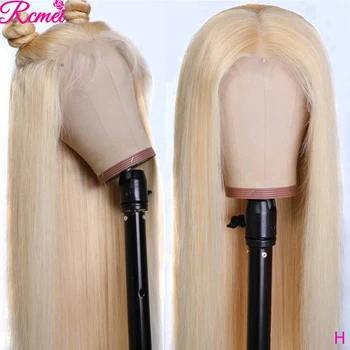 

13x6 613 Honey Blonde Wigs Straight Brazilian Remy Lace Front Human Hair Wigs 613 Lace Frontal Human Hair Wig Pre-Plucked 150%