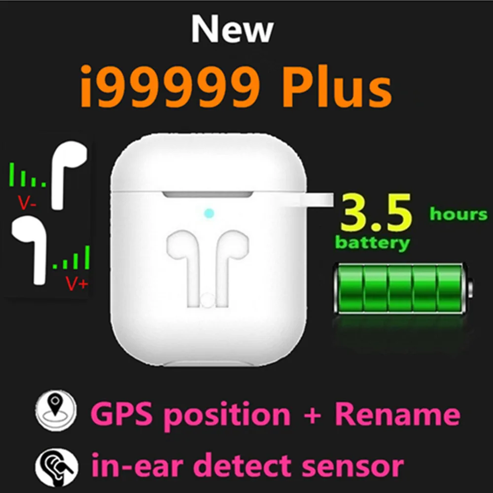 i99999 Plus TWS Wireless Earphone Air2 Rename Bluetooth 5.0 Earphone Volume Control Super Bass Earbuds PK i90000 pro i90000 Max
