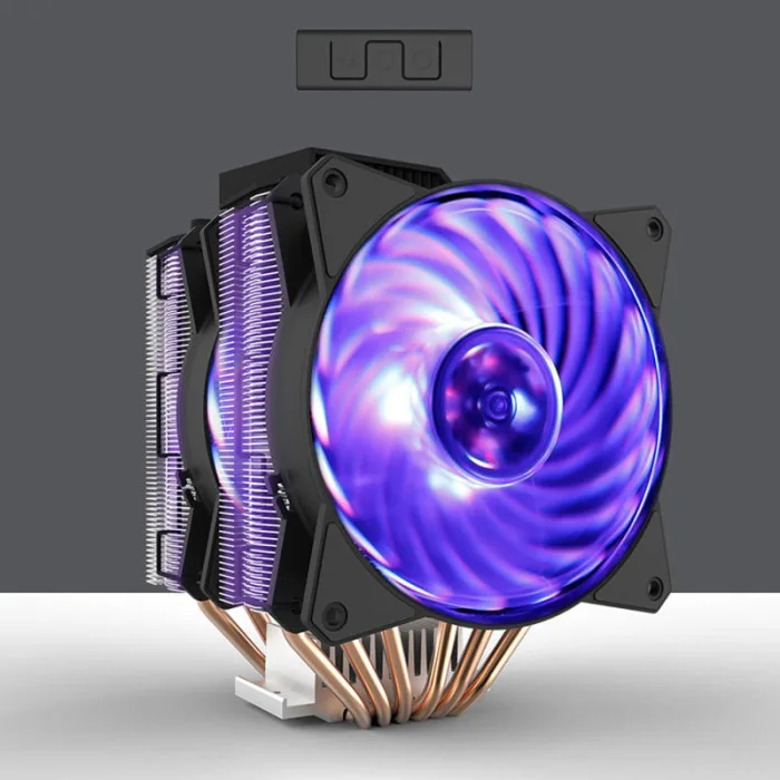 Кулер для процессора RGB двойной вентилятор охлаждения шумоподавление высокая эффективность 6 тепловая трубка PUO88