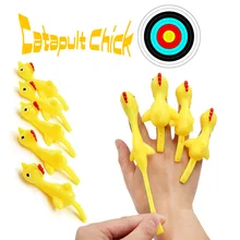 Catapulte, 20 pièces, lancement en turquie, fronde amusante et délicate, poussin d'entraînement, poulet, doigt volant élastique, oiseaux, jouet de décompression collant