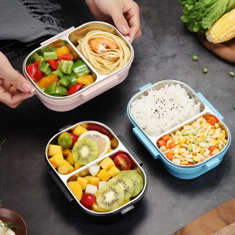 Японский переносная коробка для ланча Кухня герметичность Еда контейнер для детей школьные Нержавеющая сталь бенто ланч бокс Пикник контейнер для завтраков