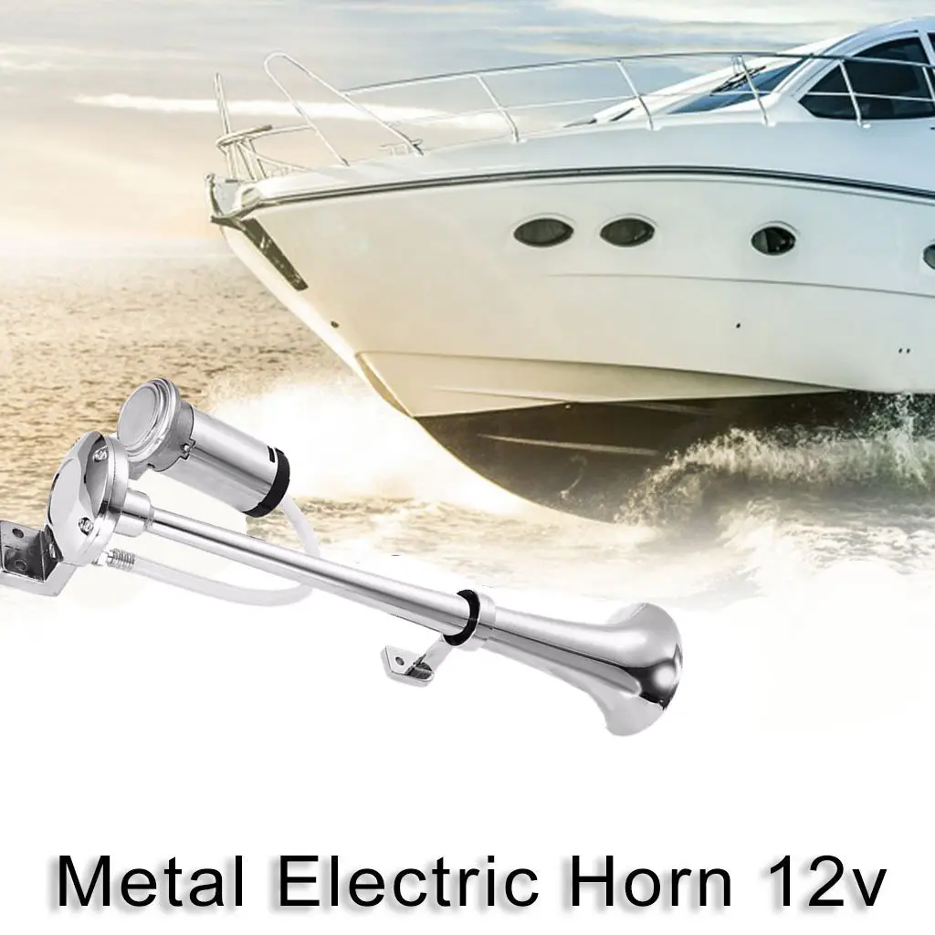 17.7inch 150DB Loud Car Air Horn 12V Single Trumpet Compressor for Truck Car Automobile