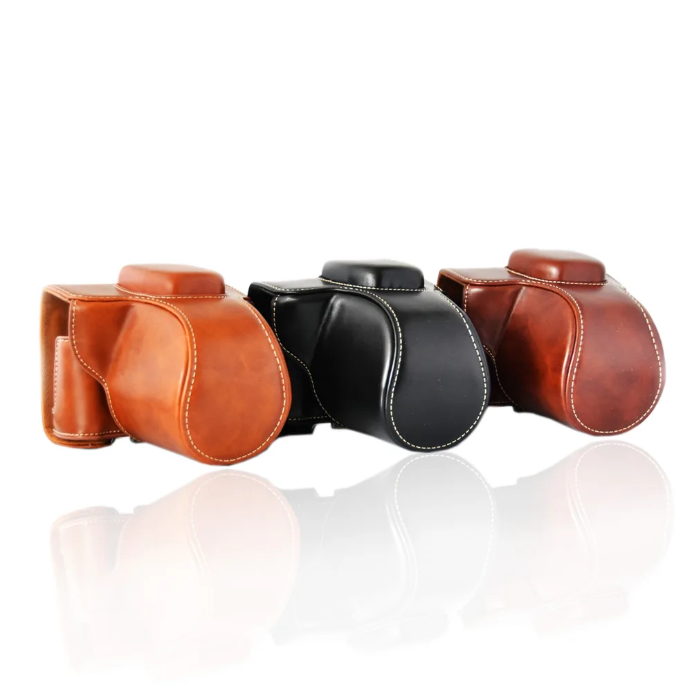 Borsa Completa Per Fotocamera In Pelle Pu 2021 Per Fujifilm Xt100 X-T100 Custodia Per Fotocamera Con Cinturino