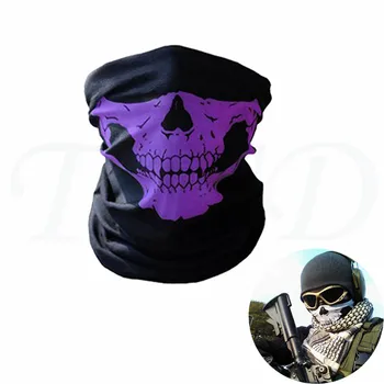 

Motorcycle Neck Warmer Face Mask Ski Skull Half Face Mask Halloween Ghost Scarf for Victory Benenlli Indian Triumph Aprilia KTM