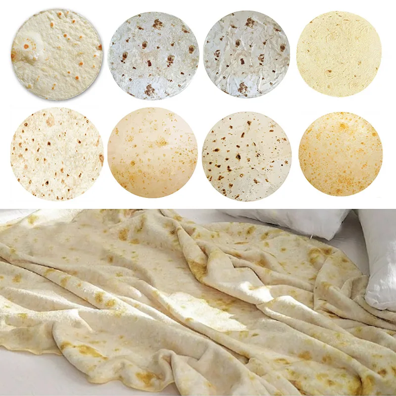 Модное 1 шт. мексиканское одеяло Burrito 3D фланелевое в виде кукурузы тортильи для