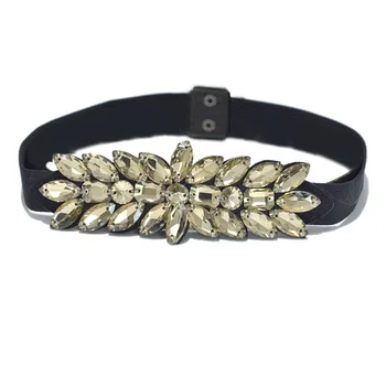 

Style Hot Sales Europe And America New Style Man-made Diamond Belt Women's Fashion Dressing Versatile Crystal Beads Elastic