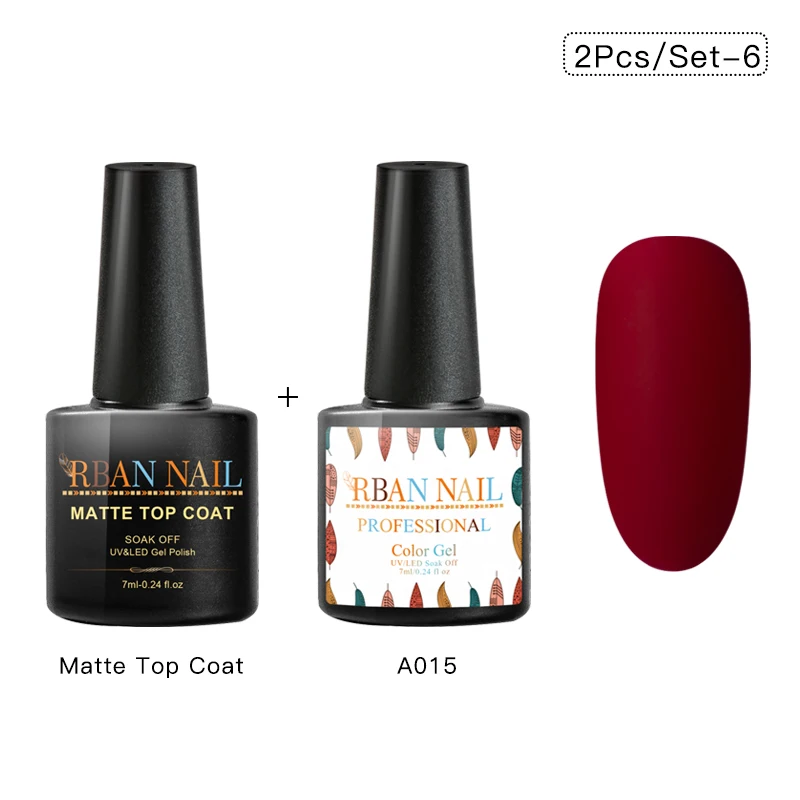RBAN NAIL 7 мл чистый цвет УФ-гель для ногтей замачиваемый Полупостоянный лак для ногтей гель для ногтей маникюр матовое верхнее покрытие необходимо - Цвет: ZH06720
