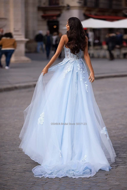 Vestido de casamento Cinderela Halloween feminino, vestido de baile azul,  vestidos de casamento luxuosos, adulto, novo - AliExpress