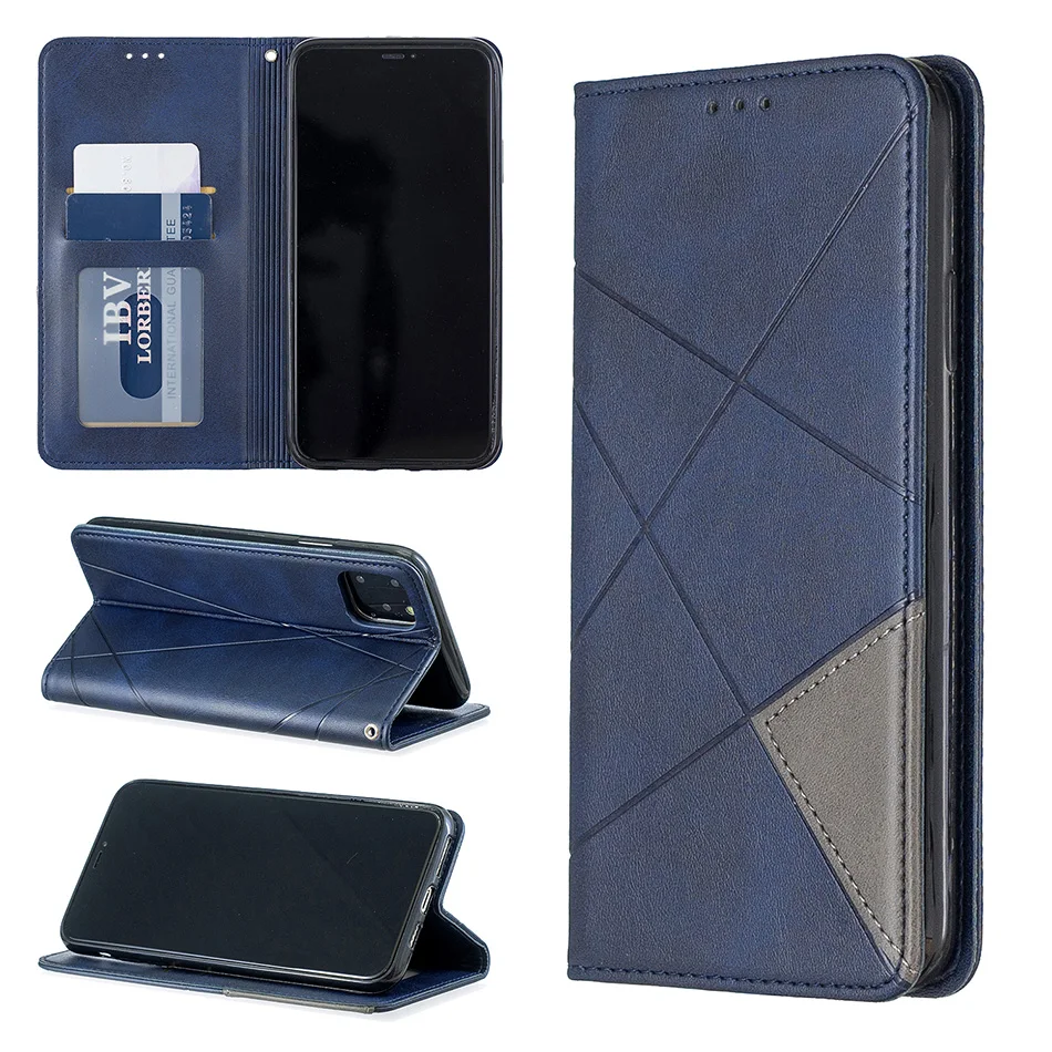 Кожаный магнитный флип чехол для Huawei Honor 9X 8S 8A 7A 7C P40 P30 Pro P20 Lite P Smart Z Y9 Prime 2019 Mate 30