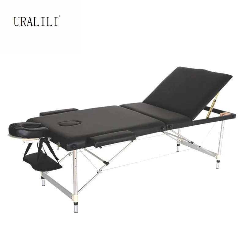

Massage Bed Portable Folding Three-fold Aluminum Alloy Beauty Body Tattoo Massage Therapy Bed 60CM Wideth