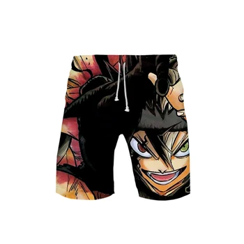 

2019 Black Clover Shorts 3D Vaporwave Style Printed Black Clover Beach Men Street Arrival Hot Sale Harajuku Casual Summer Wear