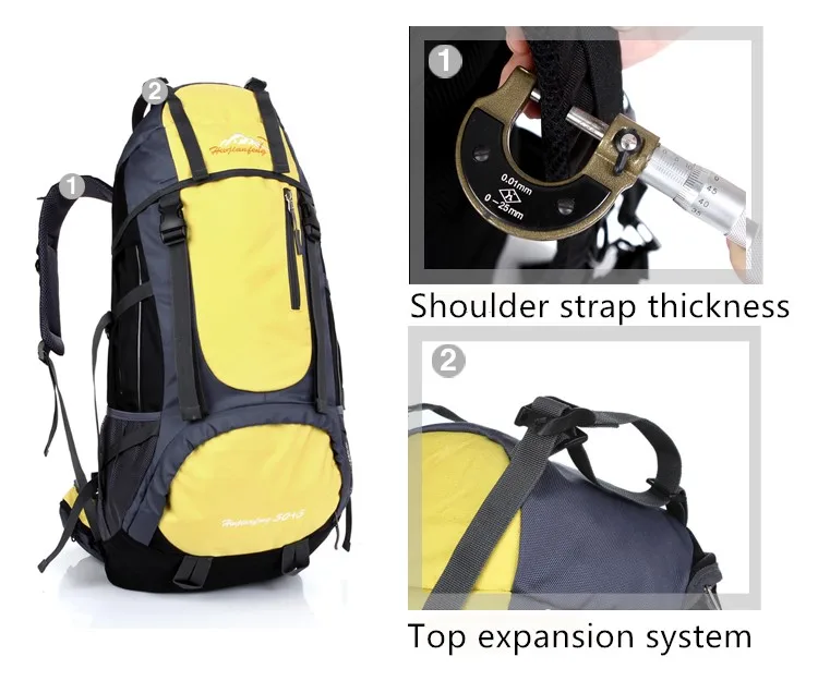 Открытый рюкзак 60л водонепроницаемый альпинистский рюкзак Кемпинг Туризм рюкзак велосипедный спортивный мешок