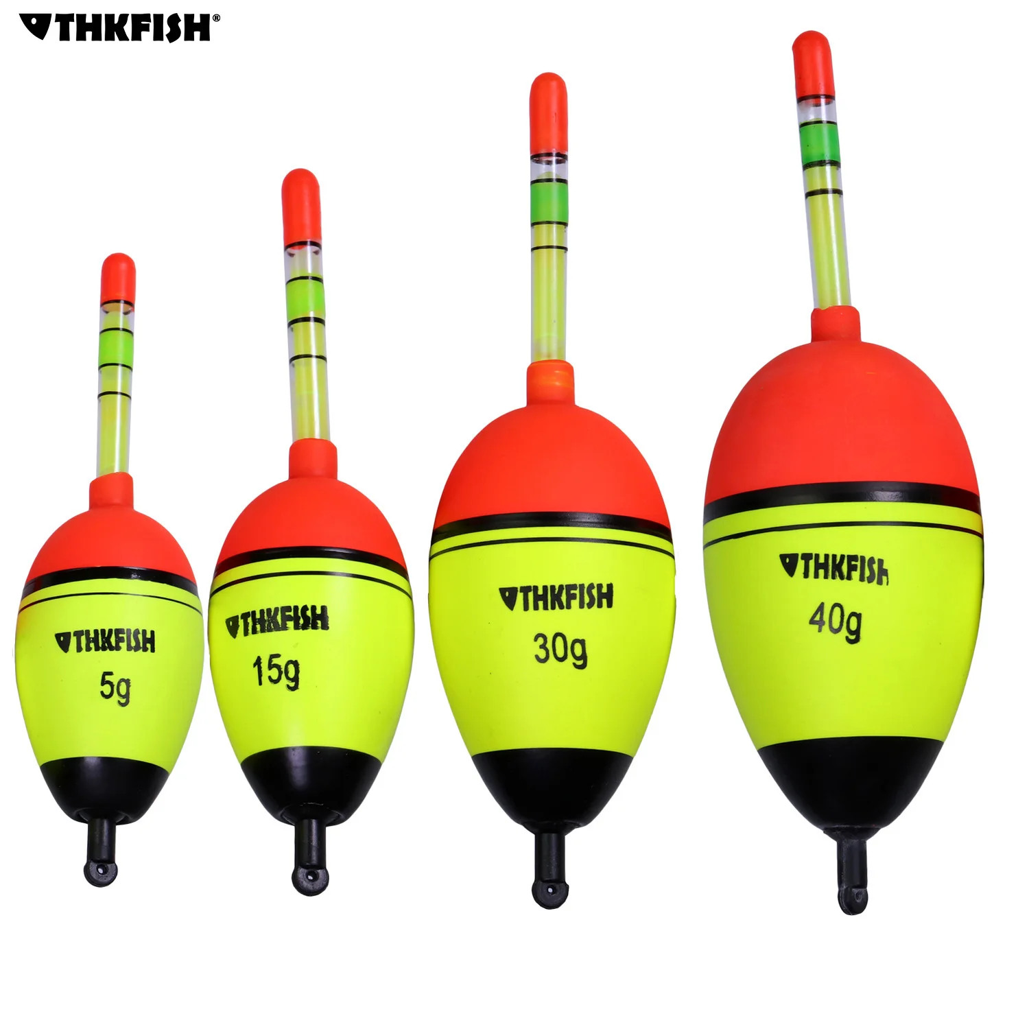 

5pcs EVA Fishing Float + 10pcs Fishing Light Glow Stick Green Luminous Lighting Wand Floats Light Floats for Night Fishing