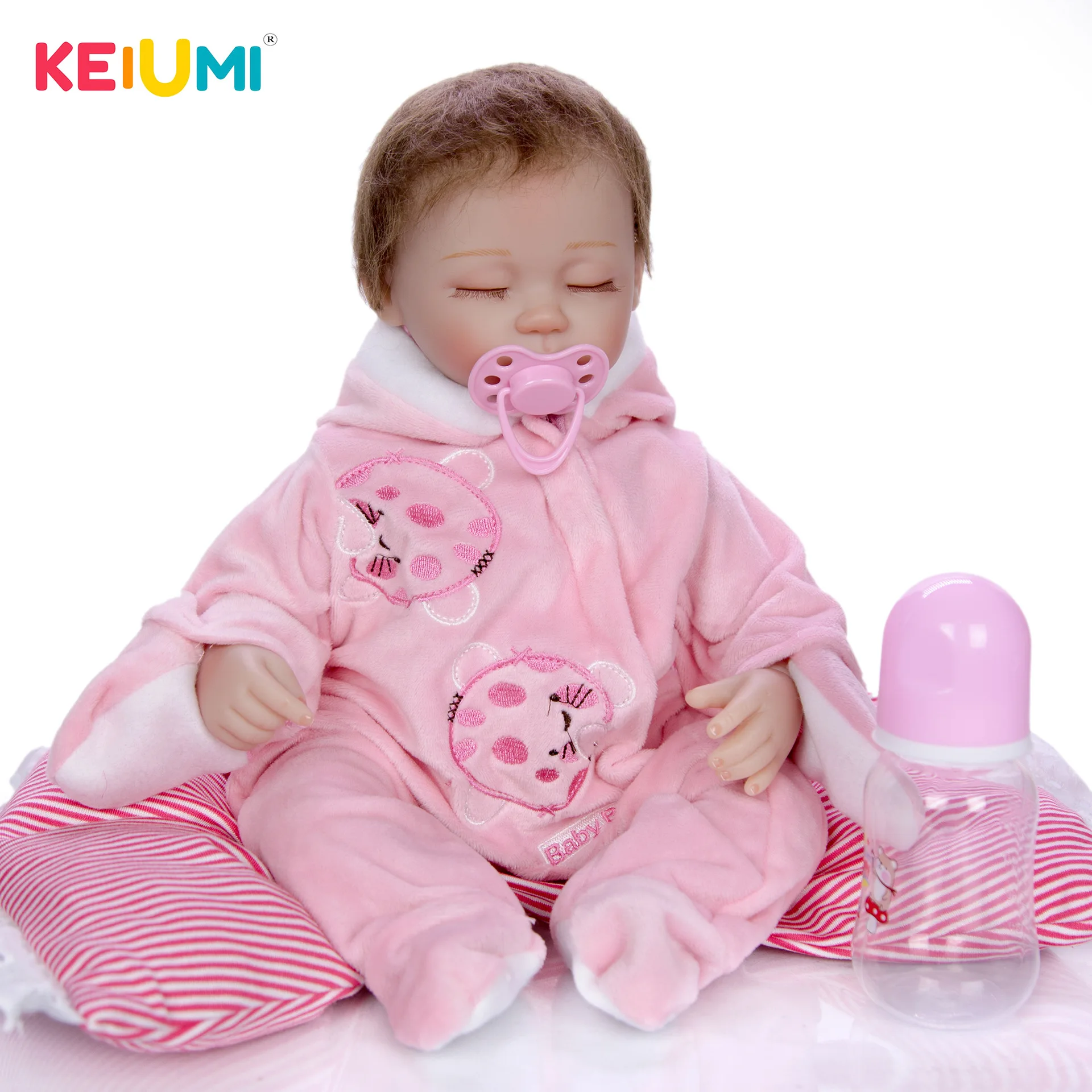  Keiumi 17-Inch Pajama Reborn Baby Doll Soft Silicone Model Baby 42 Cm Hot Selling