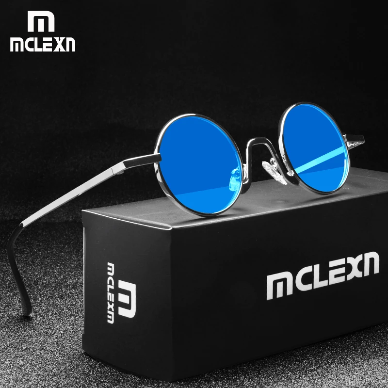 Мужские и женские круглые очки MCLEXN винтажные дизайнерские солнцезащитные