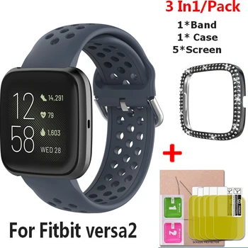 

New Screen Protective Frame Cover for Fitbit Versa2 Smart Bracelet Wrist Silicone Band for Fitbit Versa 2 Watch Protectors case