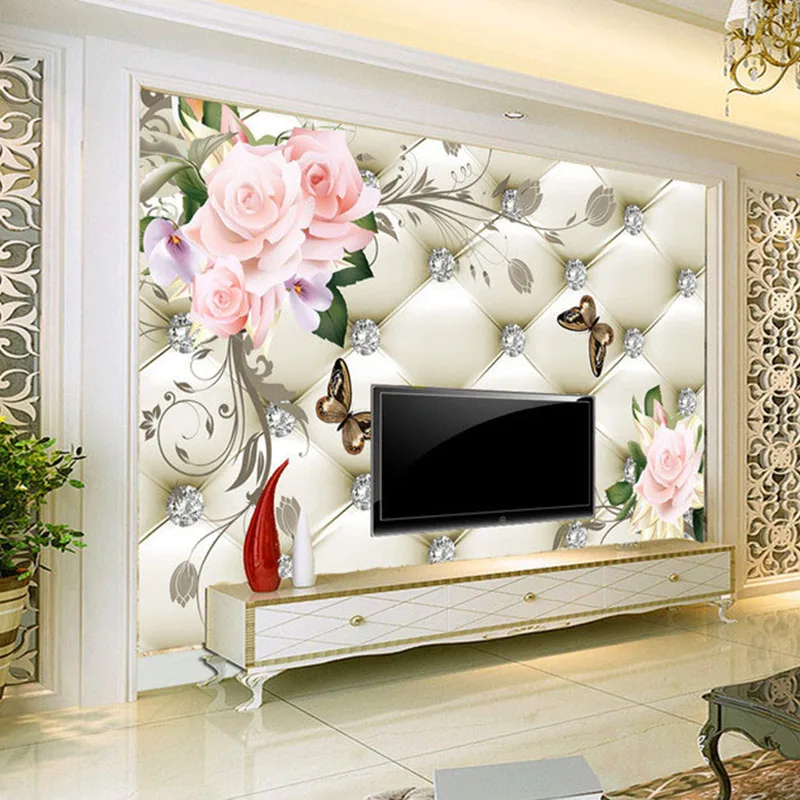 Custom-3D-Mural-Wallpaper-European-Style-Rose-Flower-Pattern-Diamonds-Wall-Painting-Living-Room-TV-Background (1)