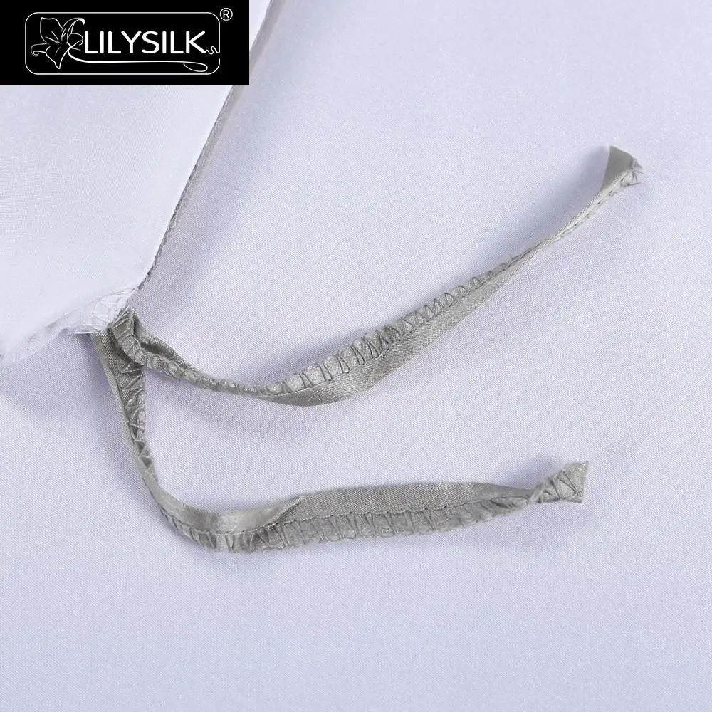 LilySilk пододеяльник шелк чистый 100 натуральный 19 momme роскошный контрастный цвет домашний текстиль распродажа