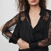 Один M домашний 19 осень и зима повседневные брюки камзол Кружева макет из двух частей Onesie женщин выдалбливают M Fpco00074