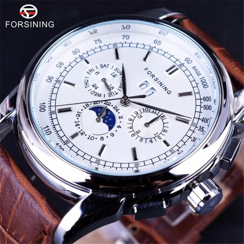 

Hot Selling forsining Fashion Casual Multi-functional Shanghai Movement Fully Automatic Analog Watch