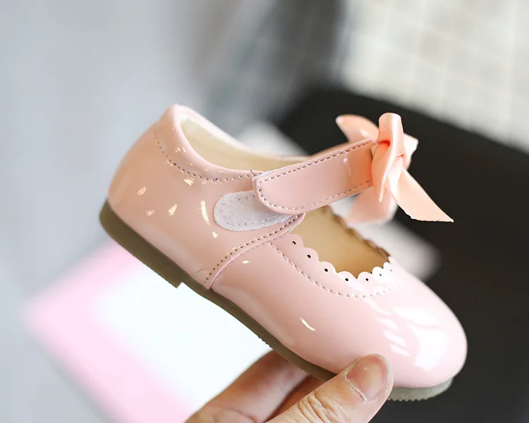 Baby Girls Shoes Patent Leather Princes Shoes Big Bow Mary Janes Party Shoes For Kids Dress Shoe  Autumn Spring Child Baby children's sandals near me