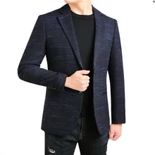 Для Мужчин's Блейзер Бизнес Повседневное Для мужчин Блейзер хлопок с длинным рукавом Тонкий Блейзер Masculino Для мужчин Куртка Блейзер Для Мужчин's M-4XL