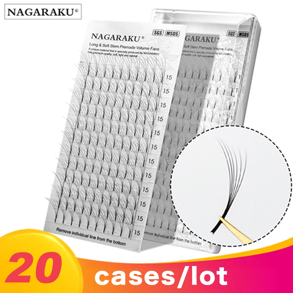 Ресницы NAGARAKU из искусственной норки 3D/4D/5D/6D 20 шт./партия | Красота и здоровье