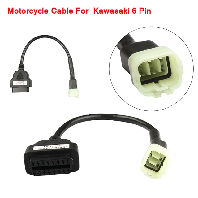 Shop Generic 6 to 16 Pin OBD2 Connectors Diagnostic Tools OBD Extension  Cables Adapters for Kawasaki Motorcycle Z Serie Online