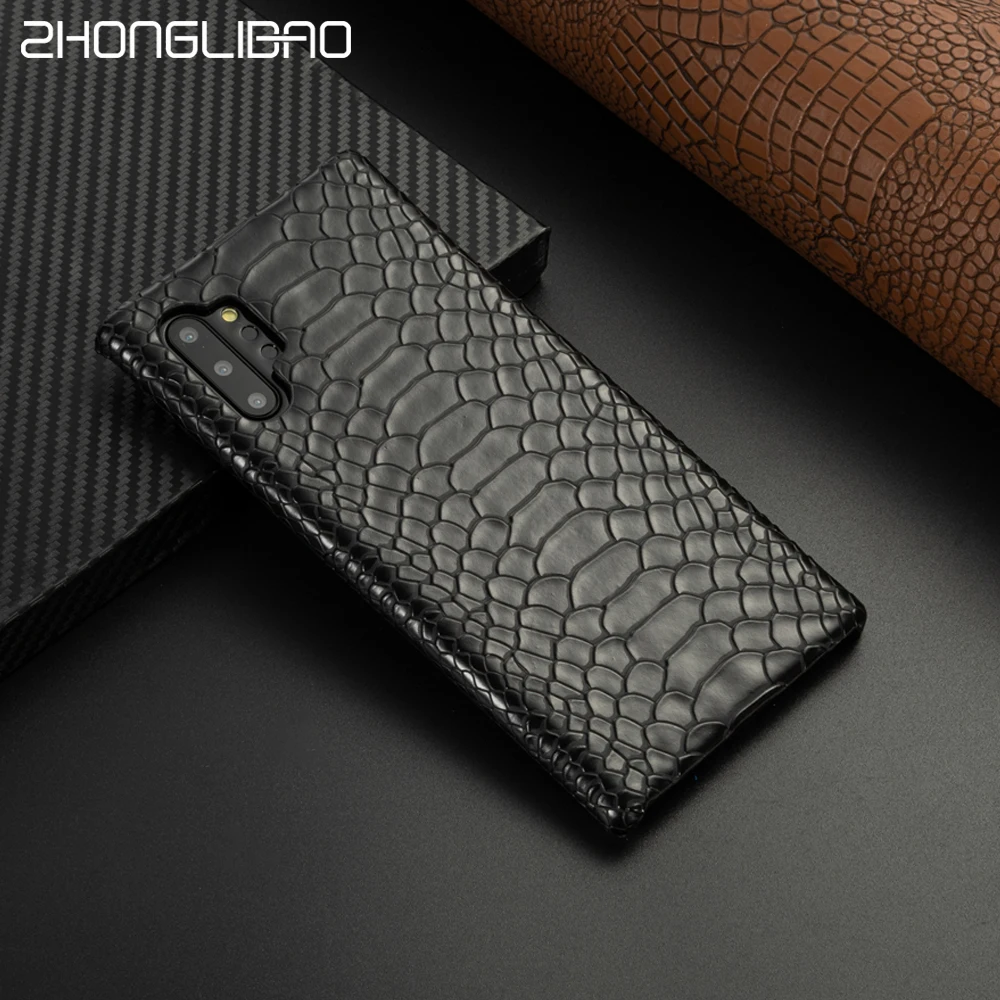 Роскошный кожаный чехол со змеиным узором для samsung Galaxy S10 S9 Plus S10 E 5G Note 10 9 8 Plus Pro ударопрочный жесткий чехол для задней панели Note10Pro