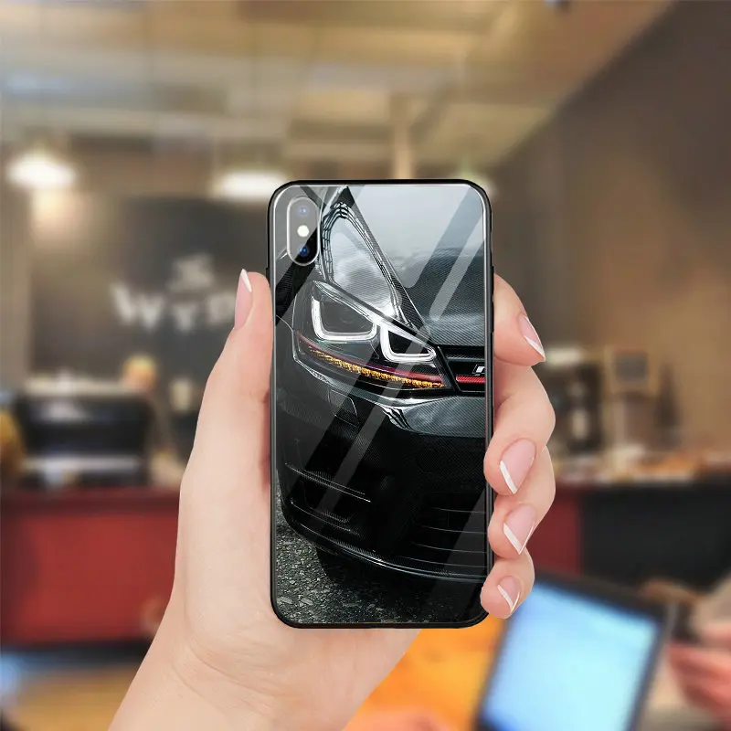 Для iPhone 5 5S SE 7 6S 6 8 Plus X XR XS Max чехол из закаленного стекла чехол для телефона Golf 7 Gti Edition 40 Clubsport