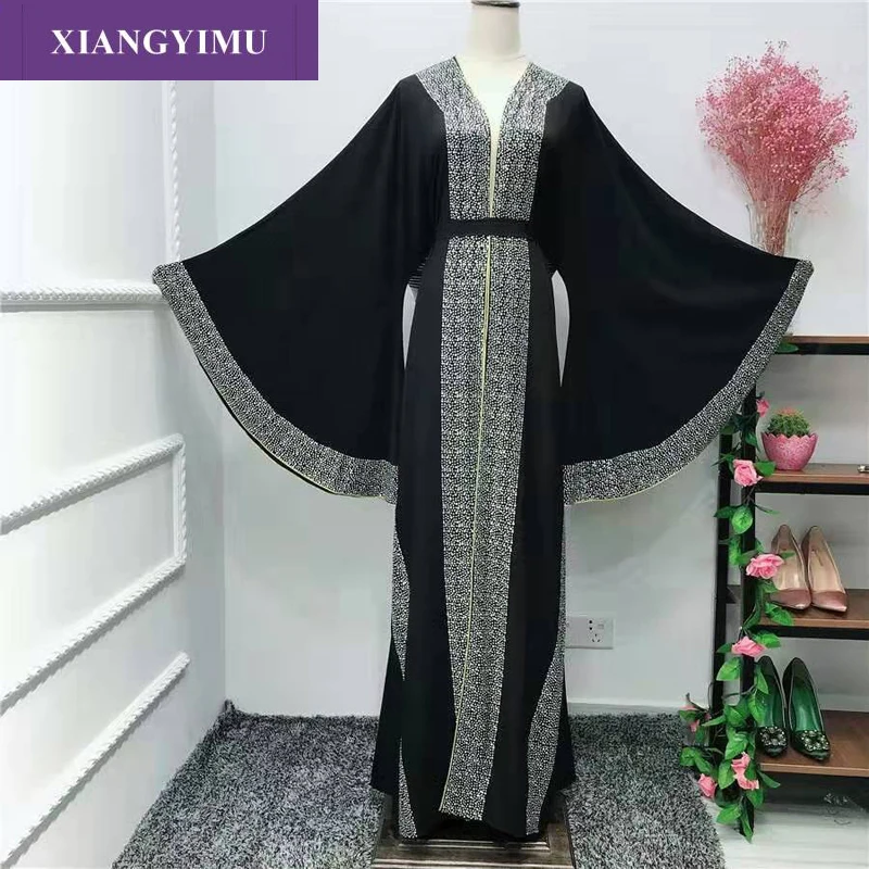 

LR260-1 Ramadan Robe Abaya Dubai Turkey Hijab Muslim Dress Kaftan Abayas For Women Qatar Caftan Tesettur Elbise Prayer Islamic