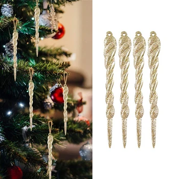 

3/6PCS Simulation Ice Christmas Decoration Fake Icicle Props Xmas Tree Hanging Ornament navidad Tree Decorations Winter Party