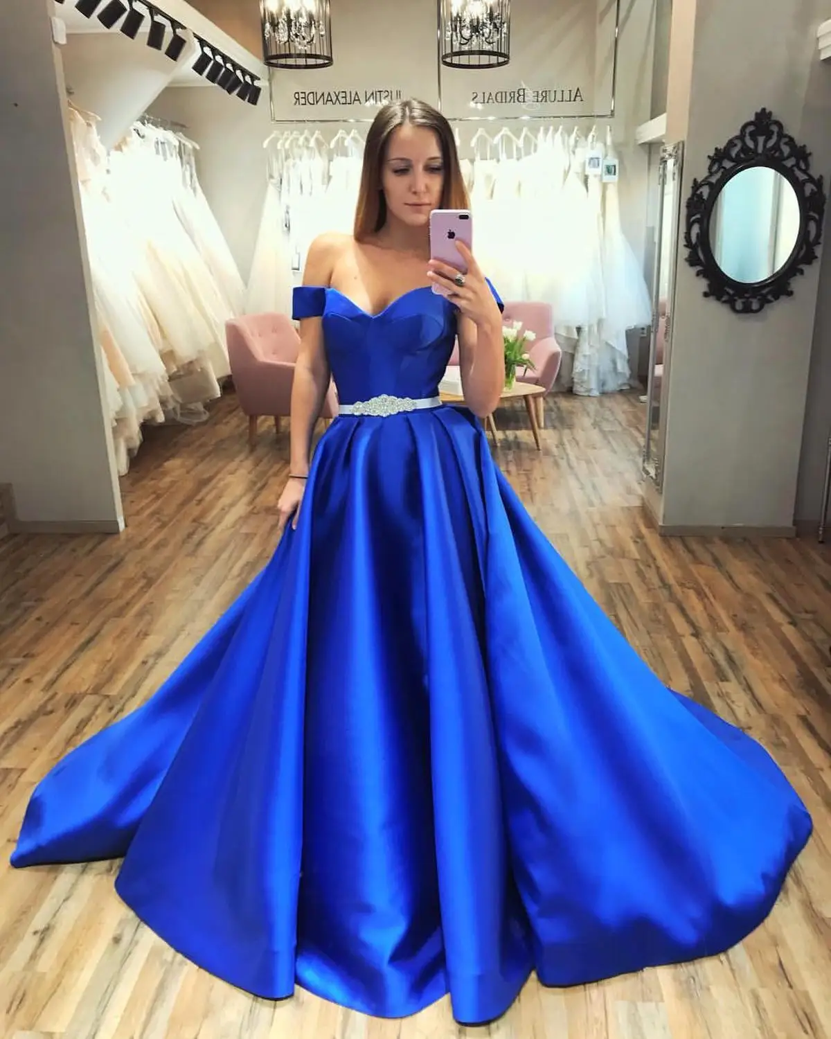 Vestidos De Gala Elegant Prom Dresses 2020 Sweetheart Ball Gown Simple Satin Beaded Belt Prom Gown Robe Soiree - Dresses - AliExpress