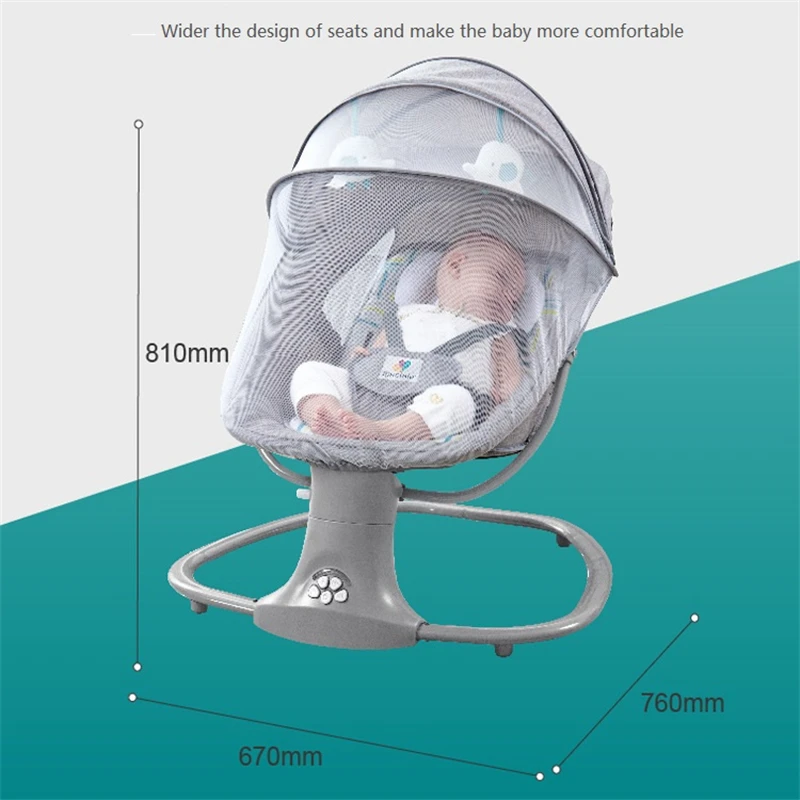 Baby Electric Rocking Chair Newborns Baby Sleeping Cradle Bed Child Comfort Chair Reclining
