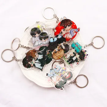 

1 Pcs Kpop keychain Bangtan Boys Keychains Cute Vkook Vmin Jimkook Key Chain Double Sided Keyring Pendant Accessories for Fans