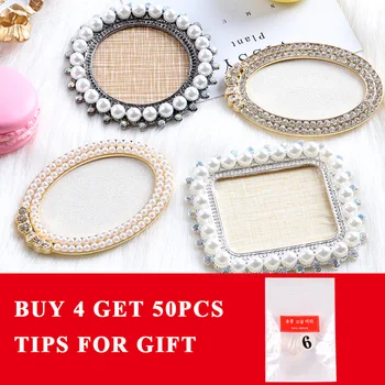 

1Pcs/lot round oval retro Rhinestones pearl False Nail Art Plate Tips Practice Display Showing Stand Board Palette nail Tools